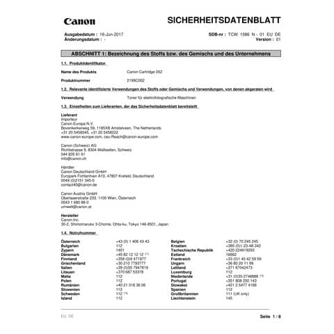 Toner Canon nero  2199C002